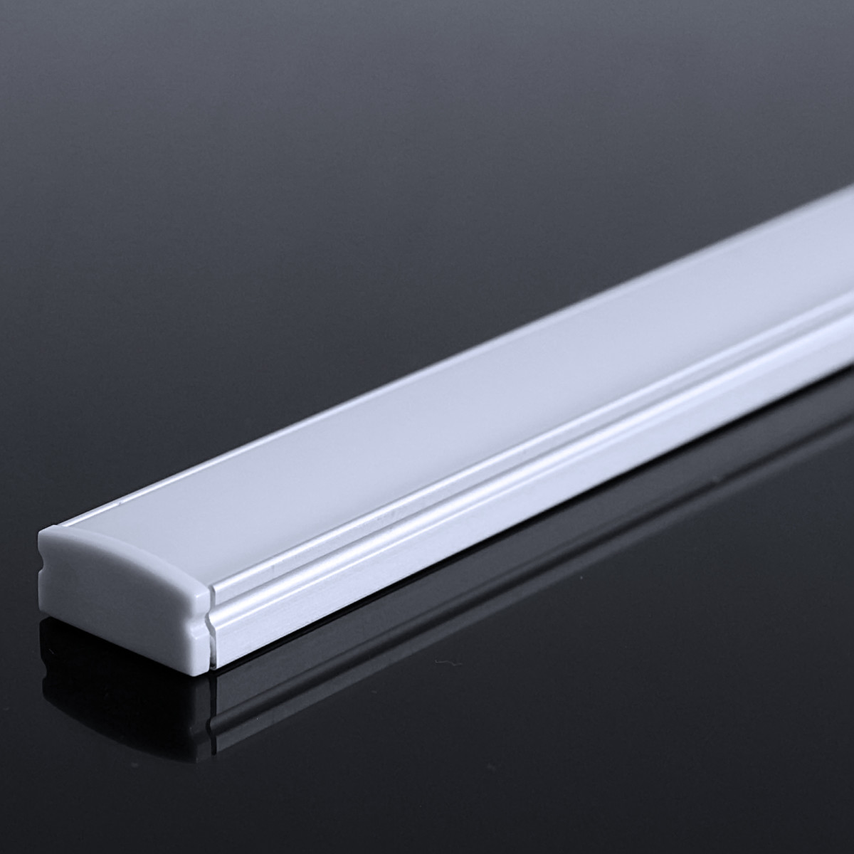 LED Flachprofil "Slim-Line" | Abdeckung diffus | Zuschnitt auf 24cm |
