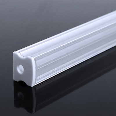 LED Aufbauprofil "Surface" | Abdeckung transparent | Zuschnitt auf 42cm |