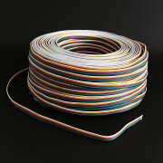 6P Flachkabel ohne Stecker – Meterware von der Rolle