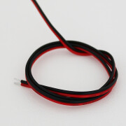 50cm Flachkabel mit offenen Kabelenden – angelötet an den Eingang