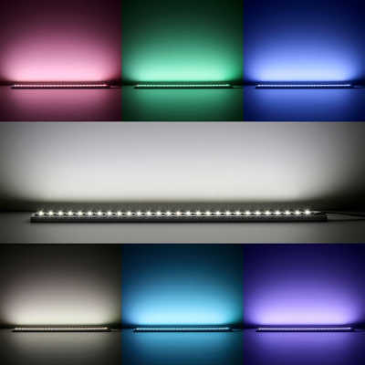 5m RGBW LED Strip | 56x Farbwechsel 5050 RGB LEDs & 56x weiße 5630 CRI90+ LEDs je Meter | 120° 24V DC |