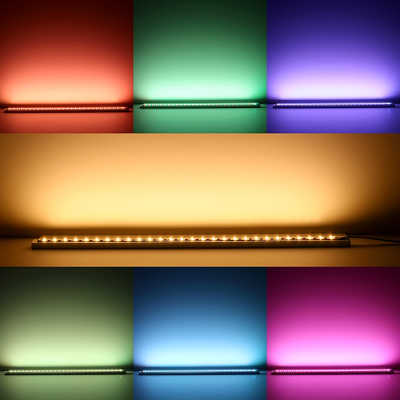 5m RGBWW LED Streifen | 56x Farbwechsel 5050 RGB LEDs & 56x warmweiße 5630 CRI90+ LEDs je Meter | 120° 24V DC |