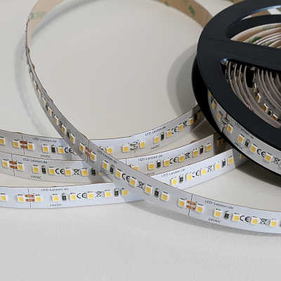 LED-Streifen flexibel 140x 2835 LEDs | 21 Watt - 2010 Lumen je Meter | neutralweiß 4500K | CRI 90+ 24VDC 120° |