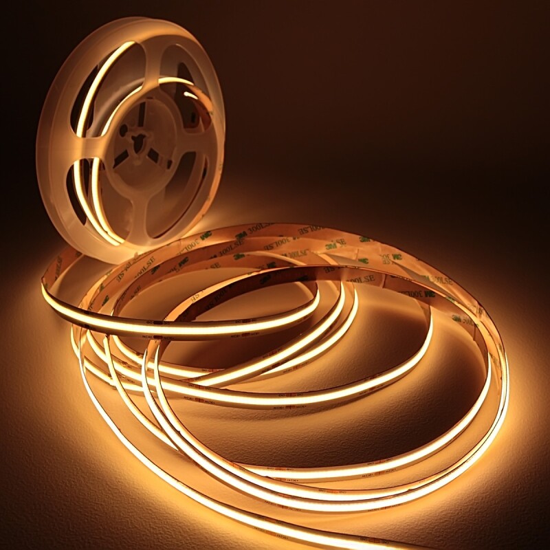 COB LED Stripe – 528x LED Chips – 15 W – 1200 lm/m – warmweiß 2700 K – CRI 90+ 24V DC 180°