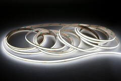 COB LED Streifen – 9 W – 990 Lumen 480x LEDs je Meter – tageslichtweiß 6000 K – CRI 90+ 24V DC 180°