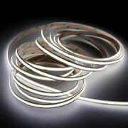 COB LED Streifen – 9 W – 990 Lumen 480x LEDs je Meter – tageslichtweiß 6000 K – CRI 90+ 24V DC 180°