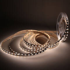 Dual White tunable CCT LED Streifen – 140 × 2835 LEDs – 2 × 10Watt je Meter – 2700 K-6400 K – CRI 90+ 24V DC 120°