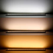 Dual White tunable CCT LED Streifen – 140 × 2835 LEDs – 2 × 10Watt je Meter – 2700 K-6400 K – CRI 90+ 24V DC 120°