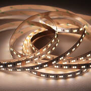 Dual White tunable CCT LED Streifen – 140 × 2835 LEDs – 2 × 10Watt je Meter – 2700 K-6400 K – CRI 90+ 24V DC 120°