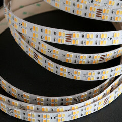 Double Line CCT LED Strip – 280 × 5630 LEDs – 2 × 31Watt je Meter – Farbtemperatur einstellbar zwischen 2700 K-6500 K – CRI 90+ 24V DC 120°