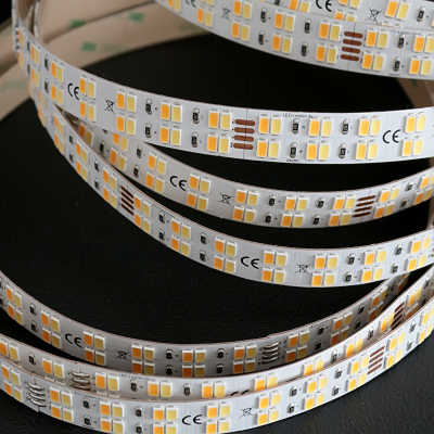 Double Line CCT LED Strip | 280x 5630 LEDs - 2x 31Watt je Meter | Farbtemperatur einstellbar zwischen 2700K-6500K | CRI 90+ 24VDC 120° |
