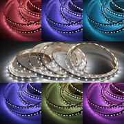 RGBW LED Strip – 56x Farbwechsel 5050 RGB LEDs & 56x weiße 5630 CRI90+ LEDs je Meter – 120° 24V DC