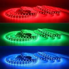 RGB & DUAL CCT LED Band – 60 × 5in1 5050 LEDs RGB Farbwechsel, weiß und warmweiß – 19.2 W – 1000 lm/m – 120° 24V DC