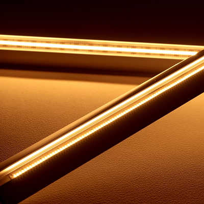 High-CRI LED Leiste "Design-Line" | transparent | 420x 1808 LEDs | 20 Watt - 2040 Lumen je Meter | ultrawarmweiß | CRI 95+ 24VDC 120° |