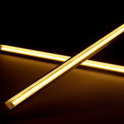 COB 90° LED-Eckleiste Corner – klar – 528x COB LED Chips – 15 W – 1200 lm/m – warmweiß – CRI 90+ 24V DC 180°