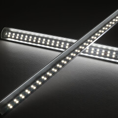 Double Line LED Eck-Leiste Corner max – klar – 140 × 5630 LEDs – 29 W – 3133 lm/m – tageslichtweiß – CRI 90+ 24V DC 120°