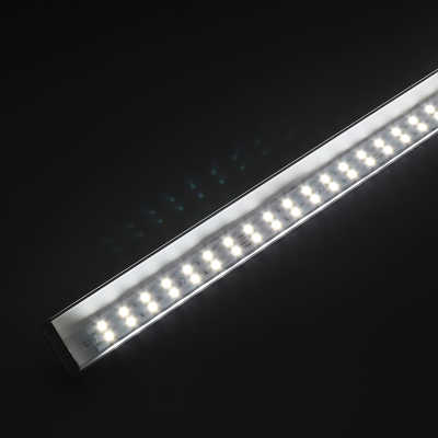 Double Line LED Eck-Leiste "Corner max" | klar | 140x 5630 LEDs | 29 Watt - 3133 Lumen je Meter | tageslichtweiß | CRI 90+ 24VDC 120° |