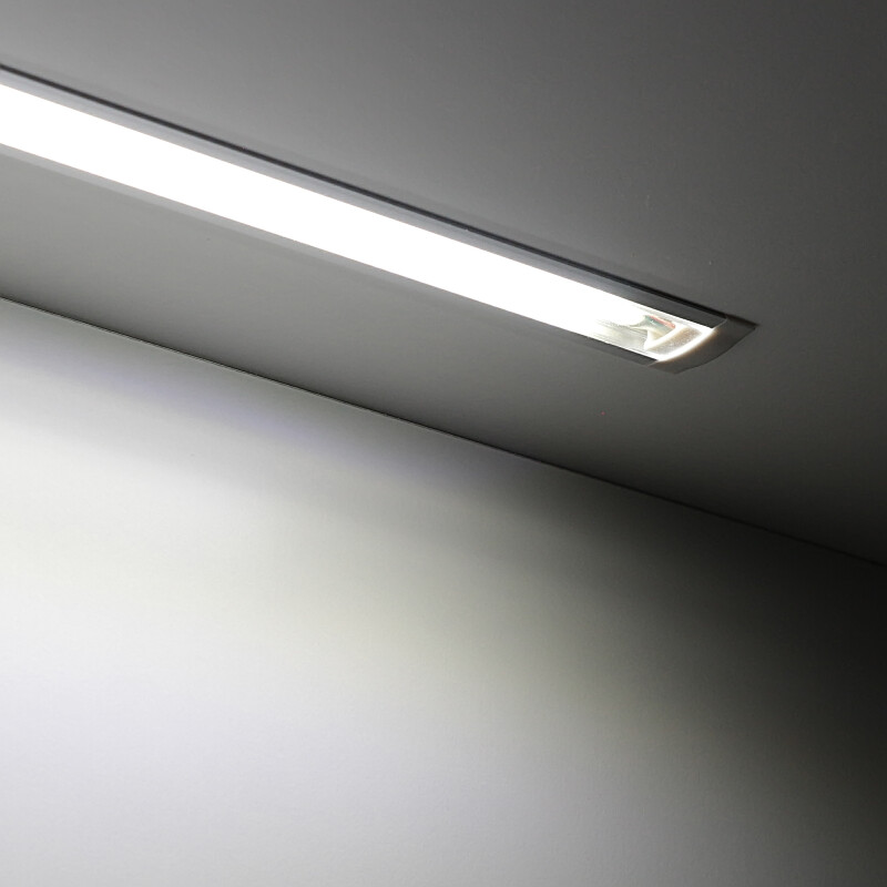 COB LED Einbau-Leiste Inside – klar – 528x COB LED Chips – 15 W – 1500 lm/m – tageslichtweiß – CRI 90+ 24V DC 180°