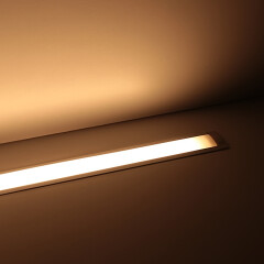 Constant Current LED Einbauleiste Inwards – diffus – 240 × 2835 LEDs – 19 W – 1920 lm/m – warmweiß – CRI 90+ 24V DC 120°