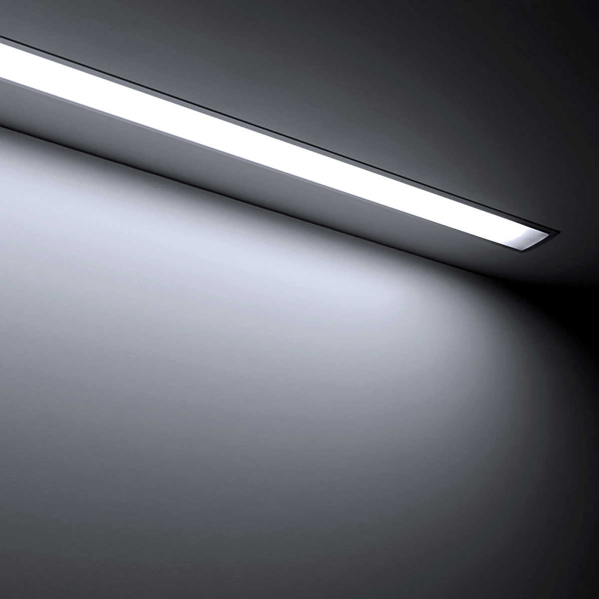 High-CRI Einbau LED Leiste "Inside max" | diffus | 420x 1808 LEDs | 20 Watt - 2300 Lumen je Meter | tageslichtweiß | CRI 95+ 24VDC 120° |