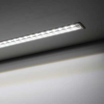 Einbau-Lichtleiste "Inside max" | klar | 140x 5630 LEDs | 29 Watt - 3133 Lumen je Meter | tageslichtweiß | CRI 90+ 24VDC 120° |