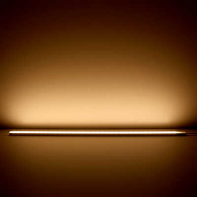 LED-Leiste Flachprofil wasserdicht "Out-Line IP54" 70x 5630 LEDs - 15 Watt - 1406 Lumen je Meter | diffus | warmweiß CRI 90Ra - 120° 24VDC |