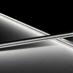 wasserdichte LED-Leiste Out-Line IP54 transparent – 240 × 2835 LEDs – 19 W – 2110 lm/m – tageslichtweiß 6000 K – CRI 90+ 24V DC 120°