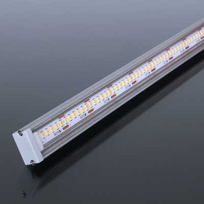 wasserdichte LED-Leiste "Out-Line IP54" transparent | 240x 2835 LEDs | 19 Watt - 2110 Lumen je Meter | tageslichtweiß 6000K | CRI 90+ 24VDC 120° |