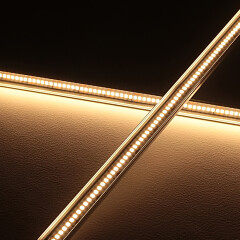 wasserdichte LED-Leiste Out-Line IP54 transparent – 240 × 2835 LEDs – 19 W – 1920 lm/m – warmweiß 3000 K – CRI 90+ 24V DC 120°