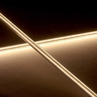 wasserdichte LED-Leiste "Out-Line IP54" transparent | 240x 2835 LEDs | 19 Watt - 1920 Lumen je Meter | warmweiß 3000K | CRI 90+ 24VDC 120° |
