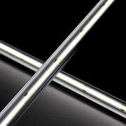 wasserdichte COB LED-Leiste Out-Line IP54 – transparent dimmbar – 528x LED Chips – tageslichtweiß 6500 K – CRI93 24V DC 180° – 13 W – 1277 lm/m