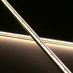 COB LED-Leiste Out-Line IP54 wasserdicht – transparent dimmbar – neutralweiß 4000 K – CRI92 24V DC 180° – 528x LED Chips 12,7 W – 1232 lm/m