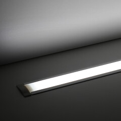 wasserdichte COB Einbau LED-Leiste Wet-Line IP54 – diffus – 528x LED Chips – tageslichtweiß 6500 K – CRI93 24V DC 180° – 13 W – 1277 lm/m