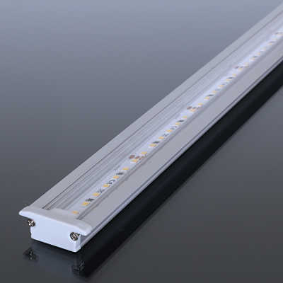 LED-Leiste Einbauprofil wasserdicht "Wet-Line IP54" 140x 2835 LEDs - 21 Watt - 2168 Lumen je Meter | transparent | tageslichtweiß CRI 90Ra - 120° 24VDC |