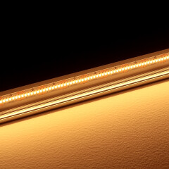 High-CRI Einbau LED-Leiste Wet-Line IP54 wasserdicht – transparent – 420 × 1808 LEDs – 20 W – 2040 lm/m – ultrawarmweiß 2500 K – CRI 95+ 24V DC 120°
