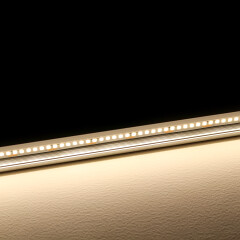 wasserdichte Einbau LED-Leiste Wet-Line IP54 transparent – 240 × 2835 LEDs – 19 W – 2060 lm/m – neutralweiß 4000 K – CRI 90+ 24V DC 120°