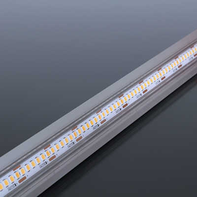 wasserdichte Einbau LED-Leiste "Wet-Line IP54" transparent | 240x 2835 LEDs | 19 Watt - 2060 Lumen je Meter | neutralweiß 4000K | CRI 90+ 24VDC 120° |