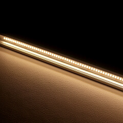 wasserdichte Einbau LED-Leiste Wet-Line IP54 transparent – 240 × 2835 LEDs – 19 W – 1920 lm/m – warmweiß 3000 K – CRI 90+ 24V DC 120°