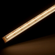 wasserdichte Einbau LED-Leiste Wet-Line IP54 transparent – 240 × 2835 LEDs – 19 W – 1920 lm/m – warmweiß 3000 K – CRI 90+ 24V DC 120°