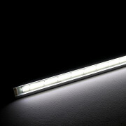 wasserdichte COB Einbau LED-Leiste Wet-Line IP54 – transparent – 528x LED Chips – tageslichtweiß 6500 K – CRI93 24V DC 180° – 13 W – 1277 lm/m