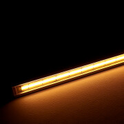 COB LED-Leiste Einbau Wet-Line IP54 wasserdicht – transparent dimmbar – warmweiß 2700 K – CRI92 24V DC 180° – 528x LED Chips 12,5 W – 1172 lm/m