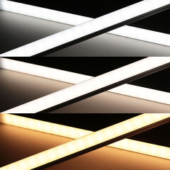 Double Line CCT LED-Leiste Slim-Line max – diffus – 280 × 5630 LEDs – 2 × 31Watt je Meter – Farbtemperatur einstellbar – CRI 90+ 24V DC 120°