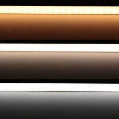 Double Line CCT LED-Leiste Slim-Line max – diffus – 280 × 5630 LEDs – 2 × 31Watt je Meter – Farbtemperatur einstellbar – CRI 90+ 24V DC 120°