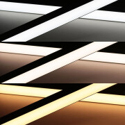 Double Line LED-Leiste Surface max – diffus – 280 × 5630 LEDs – 2 × 31Watt je Meter – Farbtemperatur einstellbar – CRI 90+ 24V DC 120°