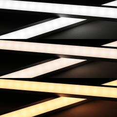 LED-Winkel-Leiste Corner – diffus – mit einstellbarer Farbtemperatur – 140 × 5630 LEDs – 2 × 16Watt je Meter – Dualweiß – CRI 90+ 24V DC 120°