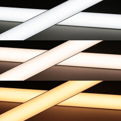 Double Line LED Eckleiste Corner max – diffus – 280 × 5630 LEDs – 2 × 31Watt je Meter – Farbtemperatur einstellbar – CRI 90+ 24V DC 120°