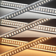 Double Line LED Eckleiste Corner max – transparent – 280 × 5630 LEDs – 2 × 31Watt je Meter – Farbtemperatur einstellbar – CRI 90+ 24V DC 120°