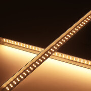 Double Line LED Eckleiste Corner max – transparent – 280 × 5630 LEDs – 2 × 31Watt je Meter – Farbtemperatur einstellbar – CRI 90+ 24V DC 120°