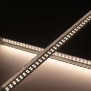 Double Line LED Eckleiste Corner max – transparent – 280 × 5630 LEDs – 2 × 31Watt je Meter – Farbtemperatur einstellbar – CRI 90+ 24V DC 120°