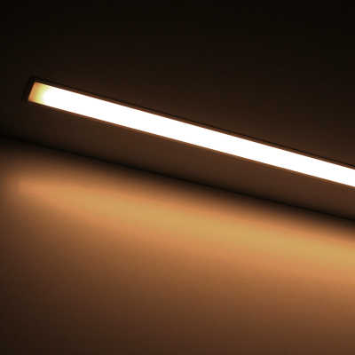 LED-Leiste dualweiß Einbauprofil "Inside max" 70x weiße 5630 LEDs - 1633 Lumen je Meter | & 70x warmweiße 5630 LEDs - 1497 Lumen je Meter | 32 Watt - gesamt je Meter | opal CRI 90Ra - 120° 24VDC |